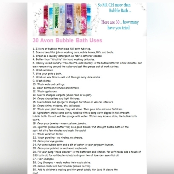 Avon Senses Sensitive Skin Bubble Bath - Avon Bubble Bath DISCONTINUED - Picture 2 of 2